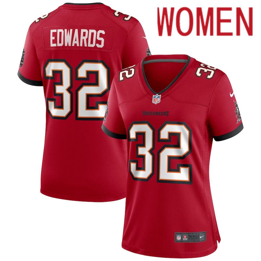 Women Tampa Bay Buccaneers #32 Mike Edwards Nike Red Game NFL Jersey